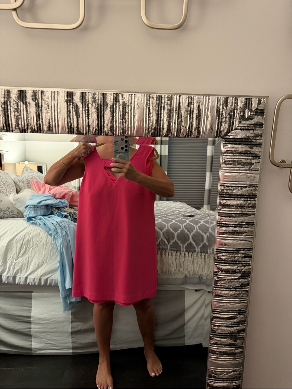 Banana Republic Hot Pink Cutout Sheath Dress